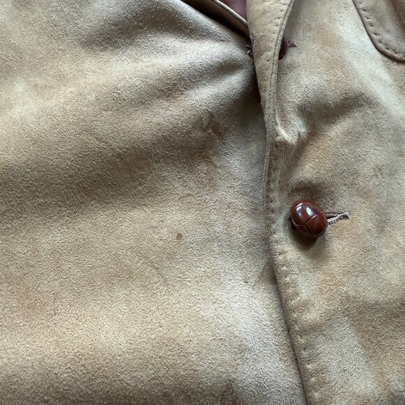 Men's Vintage 1950's Denver Dry Goods Co. Aquasuede Western Leather Jacket Sz L - Picture 6 of 11